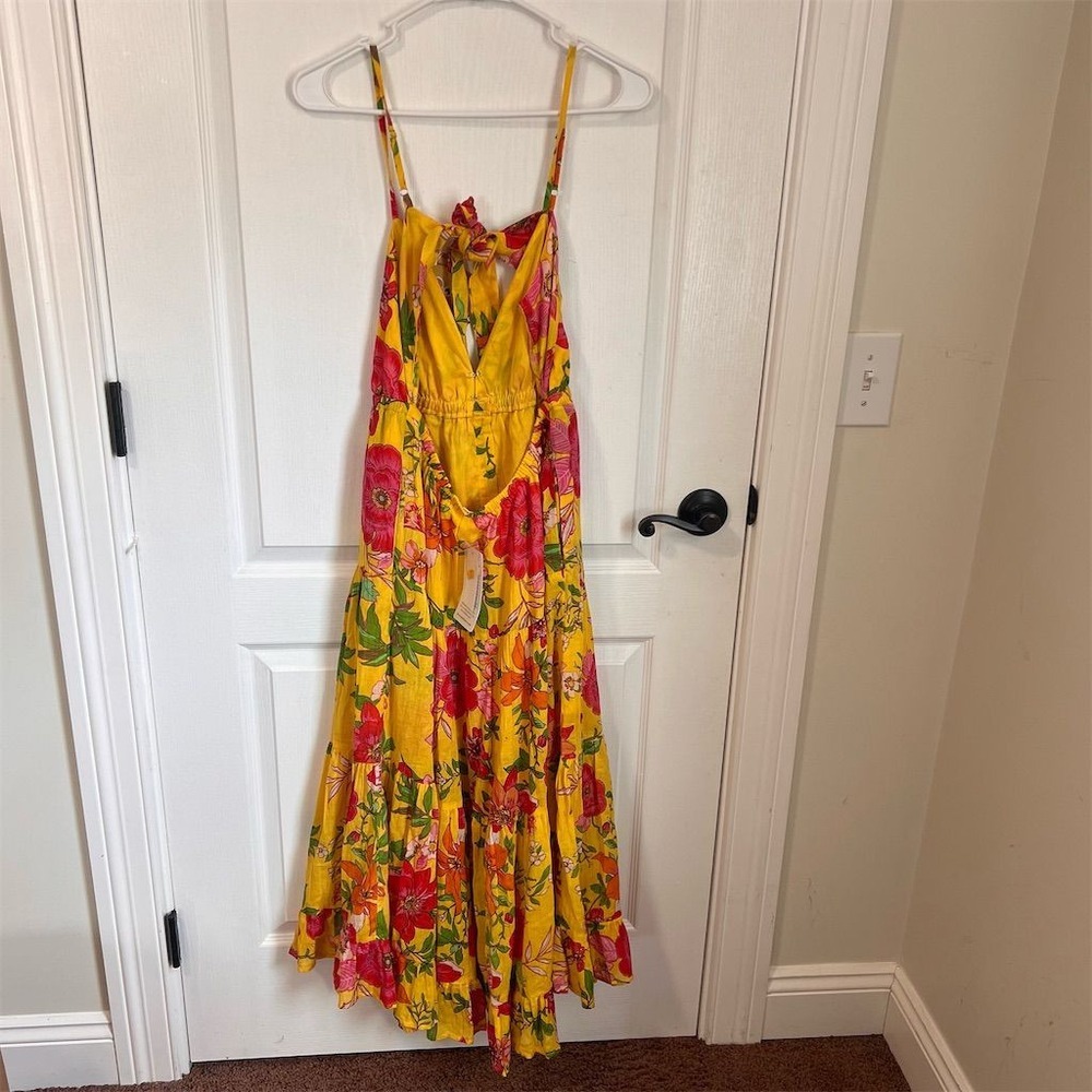 Band of the Free Women's Floral Maxi Dress Yellow Size Small Casual NWT - Picture 5 of 7